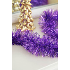 Мишура СНОУ БУМ (377-519) норка 200х7см, ПВХ, 2 цвета (фиол, зол)