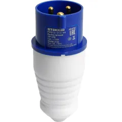 Вилка STEKKER 2P+PE 16A IP44 ST-013 PPG16-013-44 49426