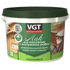 Лак VGT для н/р в/р матовый акрил б/цв 2,2 кг