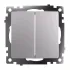 Переключатель 2-кл Катрин серебро GLS10-7107-03