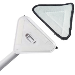 Окномойка с телескопической ручкой, в комплекте 2 насадки из микрофибры с держателем (9848213)