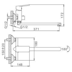 Смеситель для ванны FRAP F2246 хром