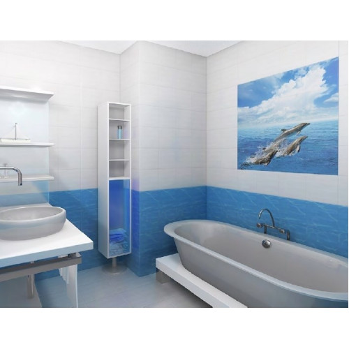 Панель ПВХ Unique 2,7*0,25*8 Дельфины (фон) (лазерная печать) (12) РАСПРОДАЖА