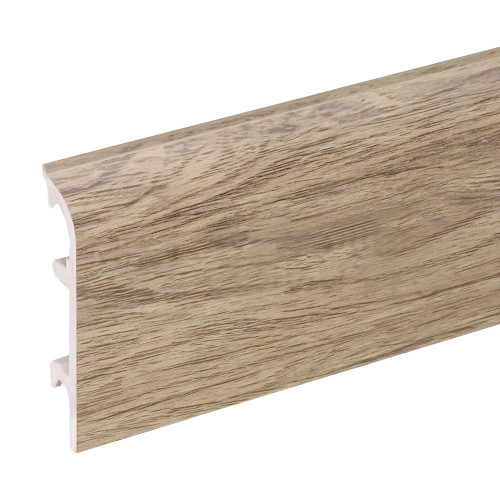 Плинтус вспененный КлассикСофт с кабельканалом 80мм 2,2м / Дуб латте 270