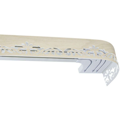 Карниз Ле-Гранд Лиана 3,0м (3ряд) фигурным багетом, бежевый (5)