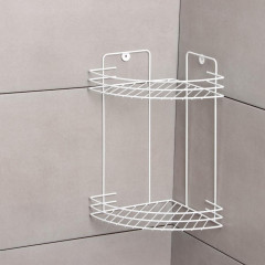 Полка для ванной комнаты угловая 2-х ярусная, 19х30 см, цвет белый АЛТ65