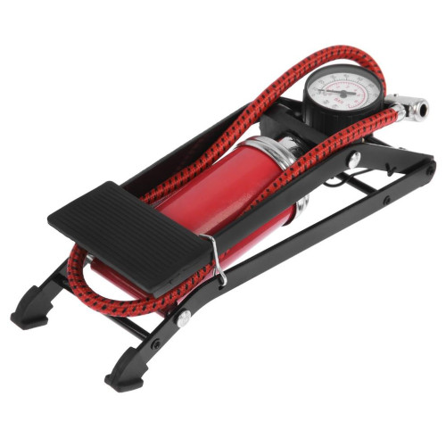 Насос авто ножной TORSO с манометром, 1 цилиндр, усиленный (860533)