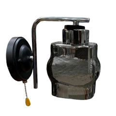 Светильник настенный Люмис 87510/1W BK+CH 1x40W E27 h170 черный/хром