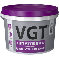 Шпатлёвка VGT для Внутренних Работ 3,6 кг