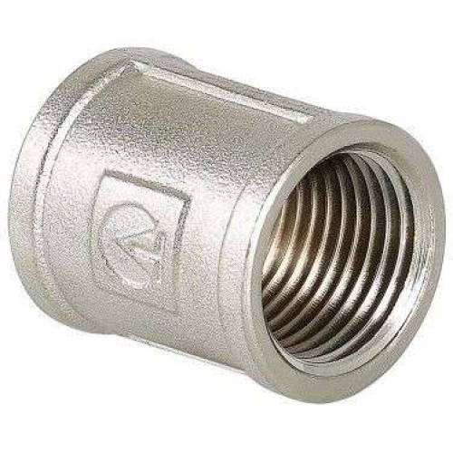 Муфта латунная никелированная VT ф 1