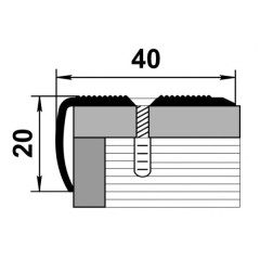 /Порог-угол внешний 40*20мм 0,9 Дуб универсальный (Лука ПУ 06.900)