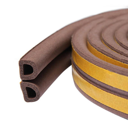 Уплотнитель KIM TEC D-профиль, коричневый 9х7,5мм (цена за 1м двойного)