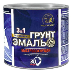 Грунт-эмаль РАДУГА-МАЛЕР по ржавчине быстросохнущая коричневая 1,9 кг