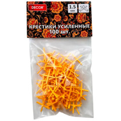 Крестики для плитки DECOR PRO 1,5мм 100шт (443-0015)