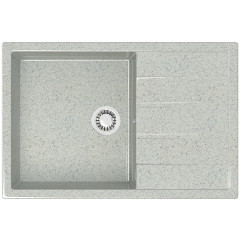 Мойка комп. глянц. MARRBAXX прямоугольная Джоли Z161/Q10 750х505х218мм, светло-серая, сифон