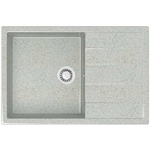 Мойка комп. глянц. MARRBAXX прямоугольная Джоли Z161/Q10 750х505х218мм, светло-серая, сифон