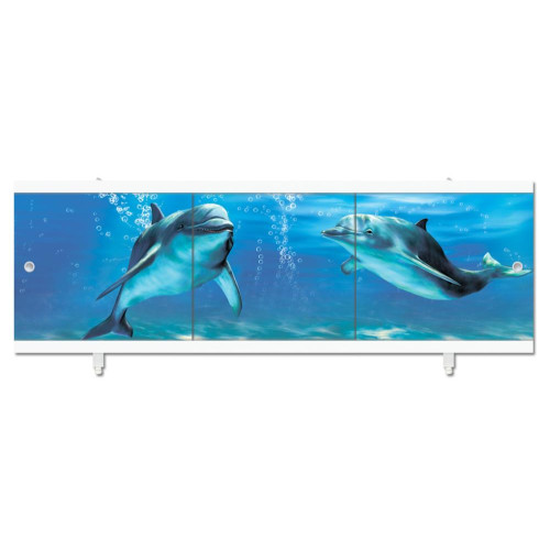 Экран для ванны МЕТАКАМ ультра легкий 1,7 м Дельфины