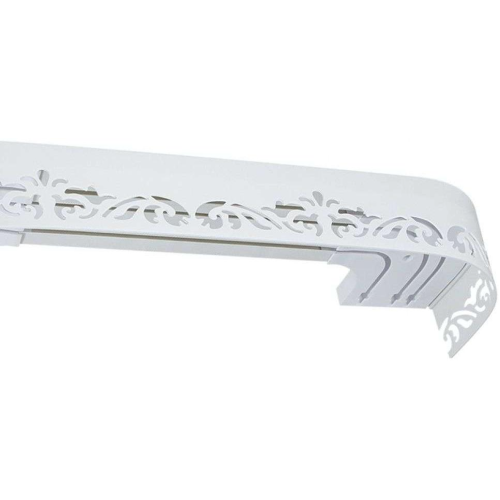 Карниз Ле-Гранд Лиана 3,0м (3ряд) фигурным багетом, белый глянец (5)