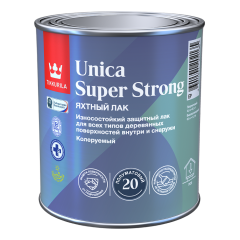 Лак Тиккурила UNICA SUPER STRONG 20 EP яхтный полуматовый  0,9 л