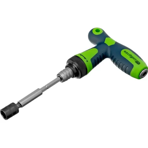 Отвертка СИБРТЕХ Т-образная реверсивная, биты, торцевые головки, 33 шт (13382)