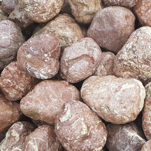 Камень Булыжник МРАМОРНЫЙ РОЗОВЫЙ 150-300мм