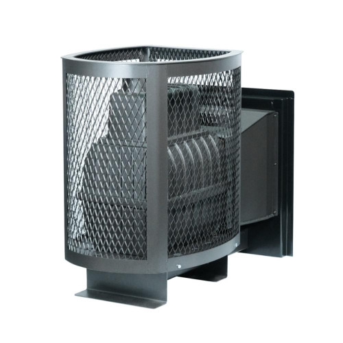 Печь банная Сибирь 20-ПРО чугунная панорамное стекло(*9)