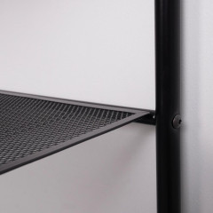 Полка для обуви ZMI Верона 25 4 секции, 65х30х95 см, черная (ПДОВ25 Ч)