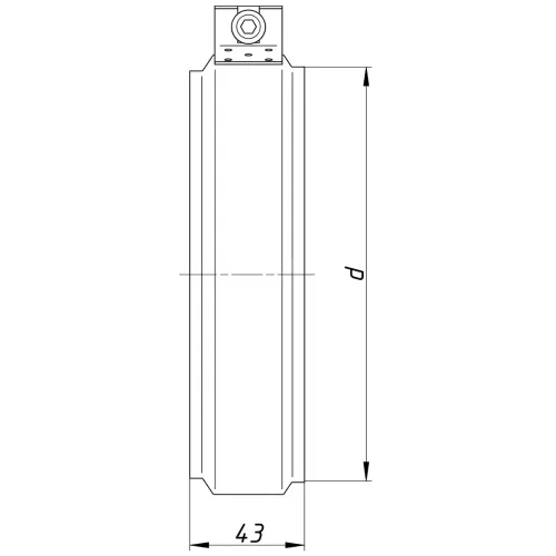 Дымоход хомут обжимной 0,5мм Ф125 нержавеющая сталь (Corax)