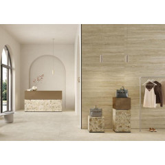 Плитка керамогранит 1200*600 VITRA CityStone Травертин Линейный Матовый R10A 7Рек (за 1 м2)
