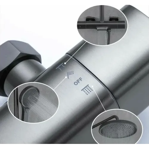 Душевая стойка GAPPO G2495-79, оружейная сталь