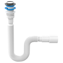 Сифон гофрированный для мойки ZEGOR 1 1/2'х40/50 click-cluck L-75см (GCC120-0)