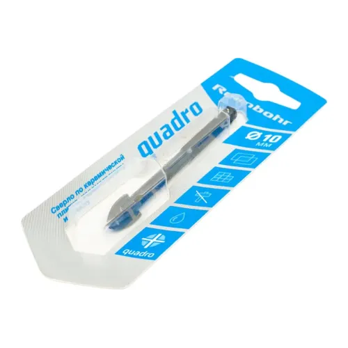 Сверло по керамограниту и стеклу RB Quadro 10мм (676110)