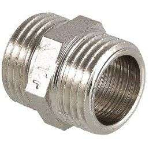 Ниппель латунный никелированный VT ф 1