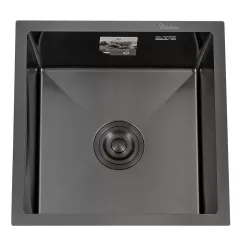 Мойка нерж. врезная DIADONNA 44х44, серый графит, DS4444B (507950)
