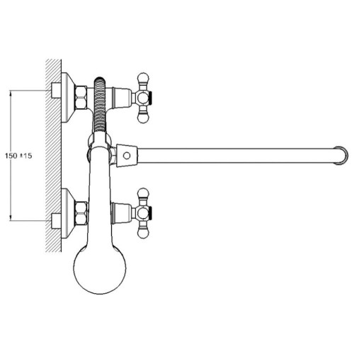 Смеситель для ванны G-LAUF JML7-A605, круглый поворотный излив