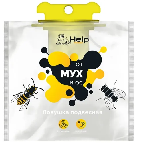 Ловушка HELP для мух и ос, 21x21см (80105)