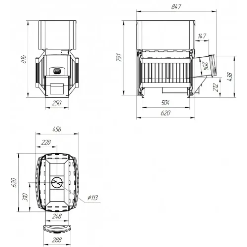Печь-каменка банная Русь-сетка 18Л(*9)