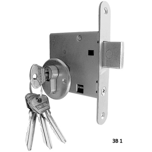 Замок врезной б/руч. Омега под цилиндр ЗВ1 (4 кл) (12553)