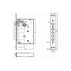 /Замок врезной б/руч. BORDER 77462 ЗВ9-6УН/15 (КЛП15-120).У2 (15833)