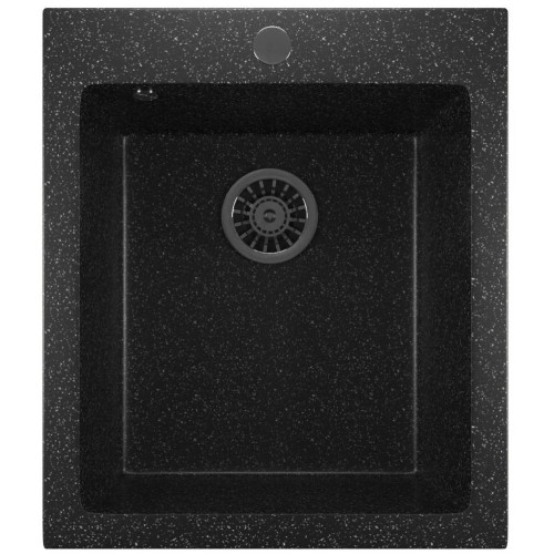 Мойка комп. MIXLINE ML-GM14 420х500x190мм, черная, сифон