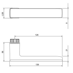 Ручки раздельные PUNTO K.EL.Q27.GANT BL-24 черный (48845)