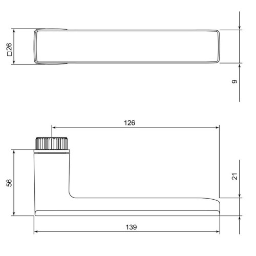 Ручки раздельные PUNTO K.EL.Q27.GANT BL-24 черный (48845)