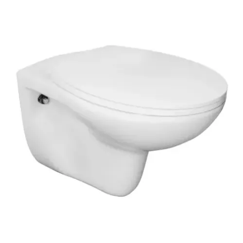 Унитаз-подвесной EVA GOLD K701 белый, сид. дюропласт тонкое, безободковый