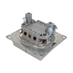 Выключатель 2-кл UNIVersal Афина 10A серебро A0023-S