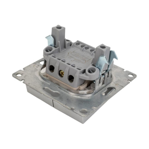 Выключатель 2-кл UNIVersal Афина 10A серебро A0023-S