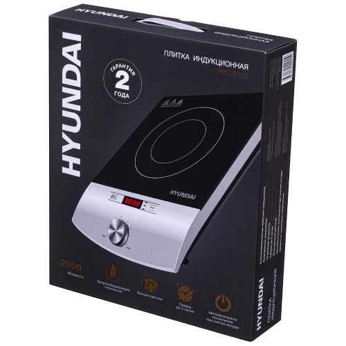 Эл. плита индукционная HYUNDAI HYC-0102 серебристый/черный
