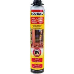 Пена монтажная SOUDAL ПРОФ окна и двери летняя 750мл (111581)