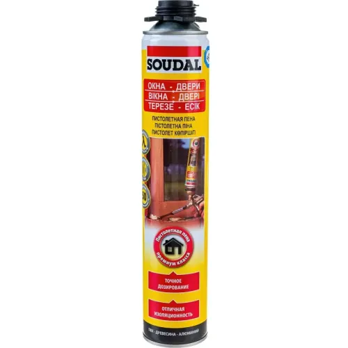 Пена монтажная SOUDAL ПРОФ окна и двери летняя 750мл (111581)