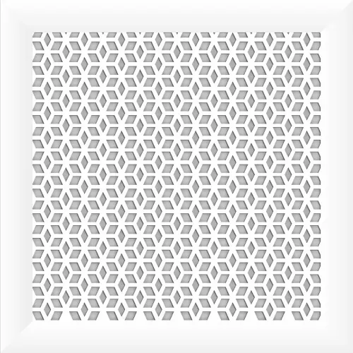 Радиаторная вентиляционная решетка из МДФ STELLA Илона 60*60 белый