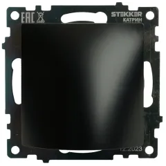 Розетка вывода кабеля Катрин черный GLS00-7116-05